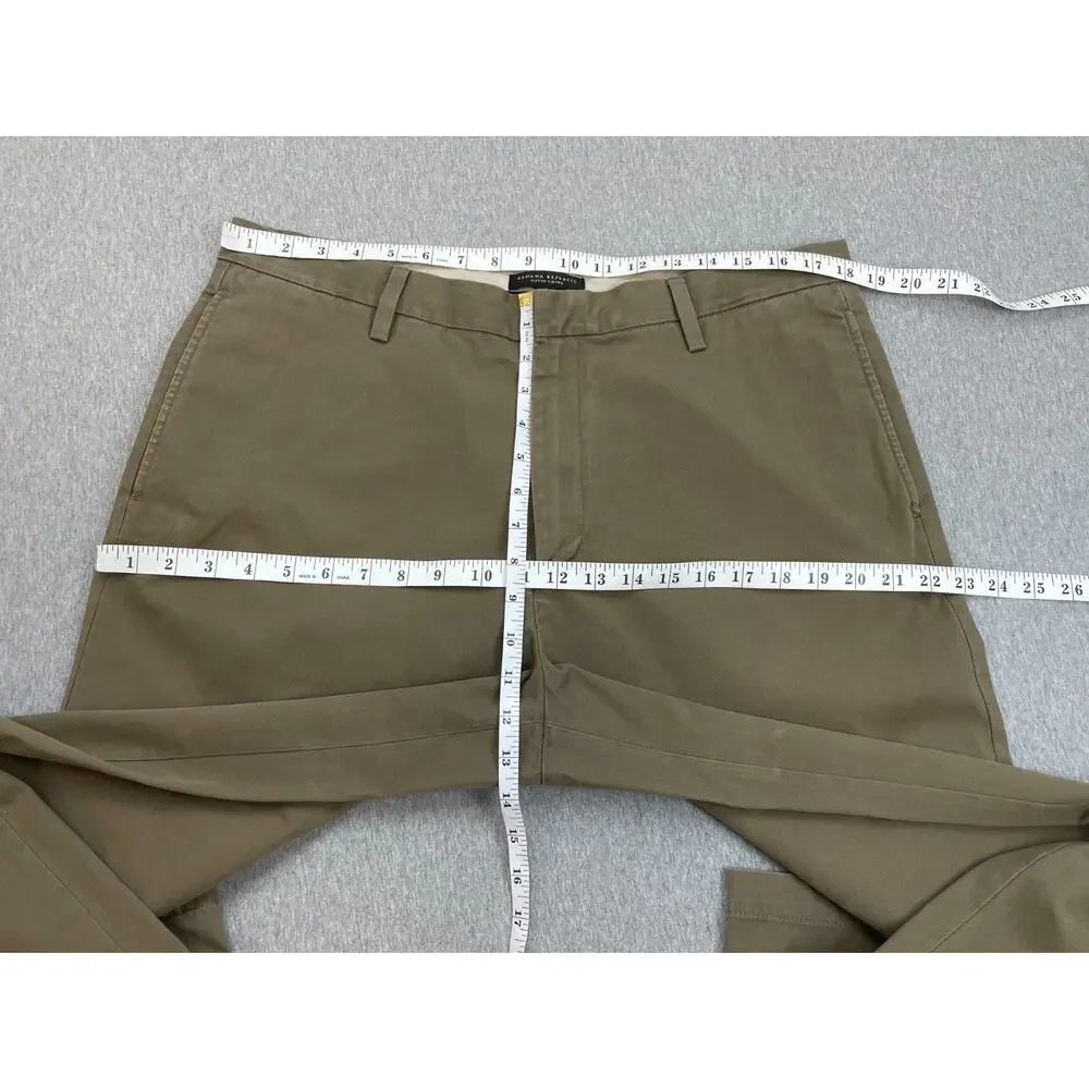 Banana Republic Pants Men 36 x 32 Brown 100% Cotton Stretch Slim Fit Gavin Chino